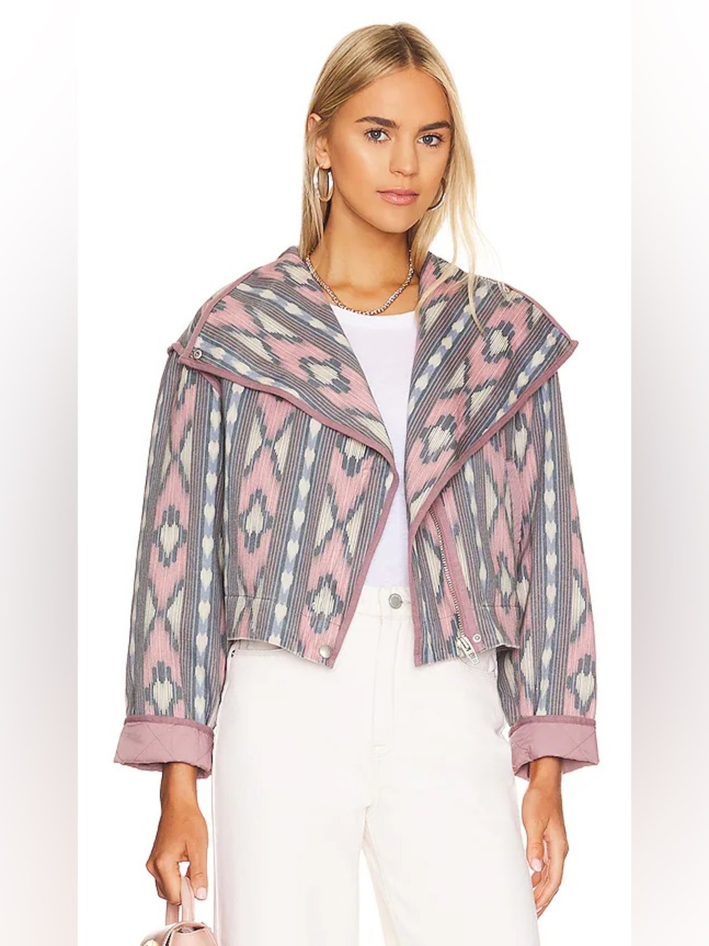 Cropped Jacket in Open Sky BLANKNYC